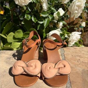 Chloe See By Chloe New real Leather Tan Women's Sandals / strappy heels